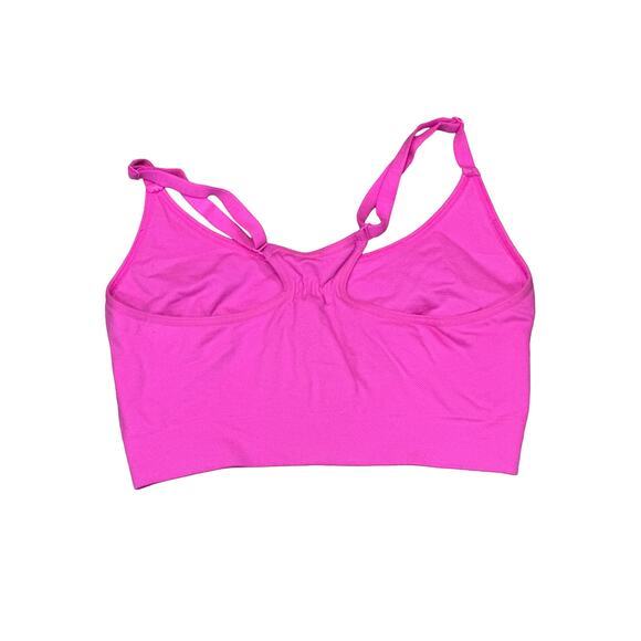 Under Armour UA Medium hot Pink Seamless Low Impact Sports Bra athleisure - Picture 3 of 3